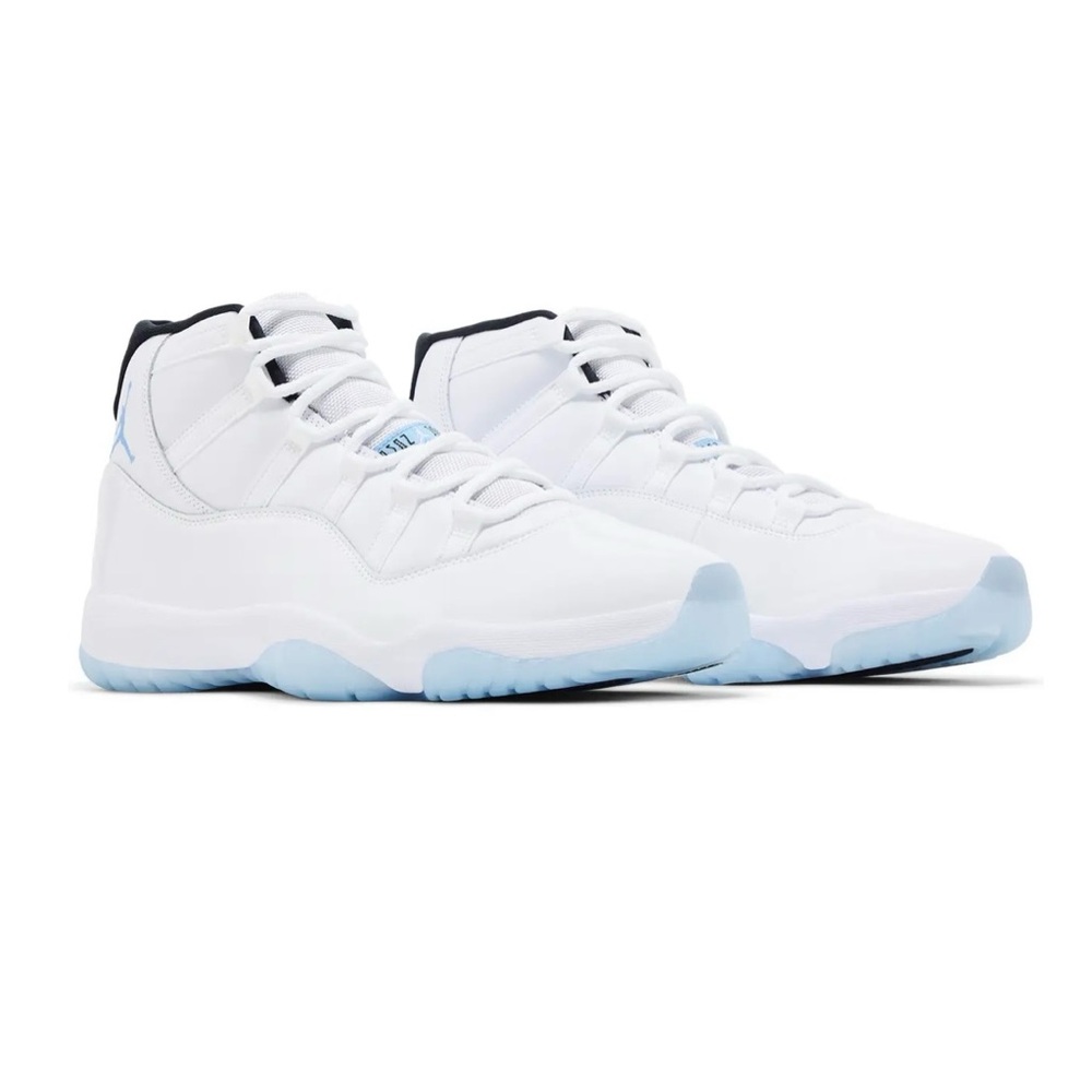 White and Blue High-Top Sneakers